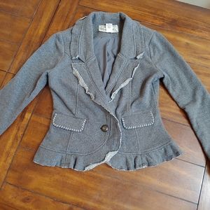 Nick & Mo cotton rough-edge blazer